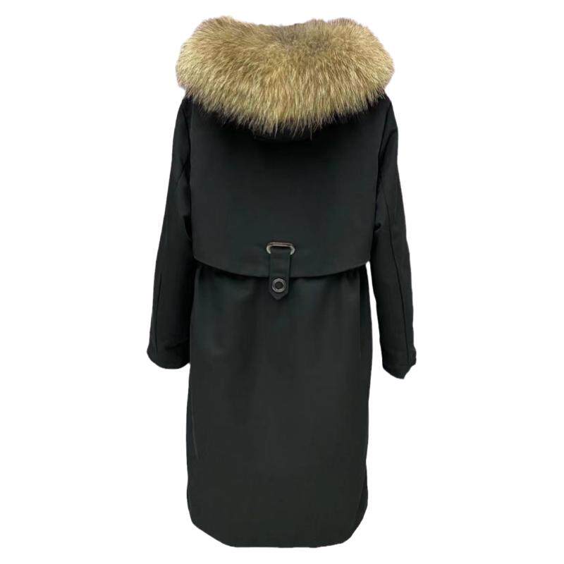 大码派克服女长款可拆卸内胆