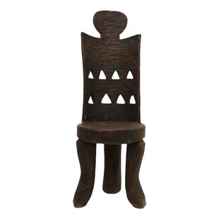 Roomology非洲埃塞俄比亚Jimma部落实木酋长椅整木挖凿