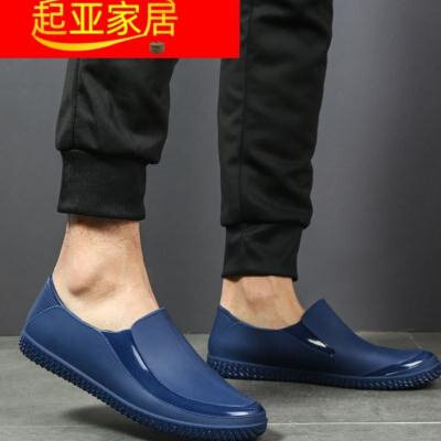 低帮雨鞋男短筒防滑耐磨雨靴厚底平底厨房工作防水鞋套胶鞋