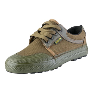 3517解放鞋男耐磨防滑民工干活女劳保鞋户外透气工作作训帆布胶鞋