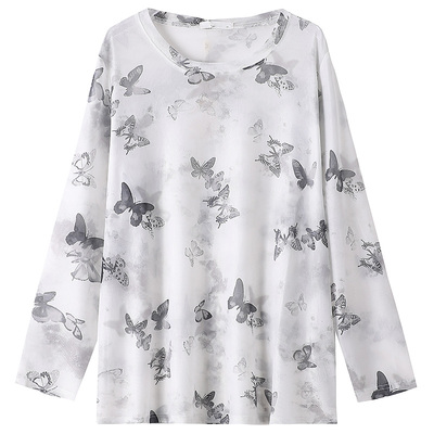 大码透视装蝴蝶性感帅气上衣t恤