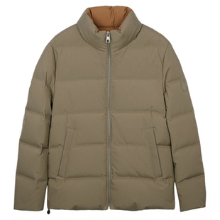 才子男装立领羽绒服男士2025秋冬新款石墨烯科技保暖休闲短款外套