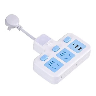 一转多转换器多功能夜灯分控开关USB2500W插排插头插线板独立开关