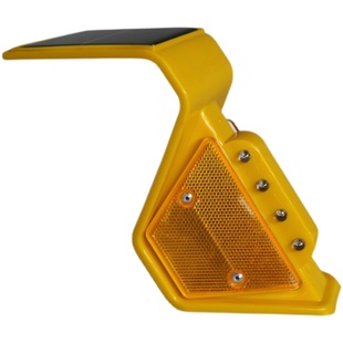 同步频闪太阳能轮廓标警示灯公路护栏围挡梯形交通诱导标LED反光