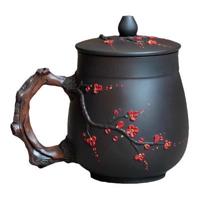 茶杯陶瓷带盖单个主人杯家用大容