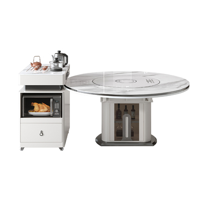 2025新款岩板岛台餐桌伸缩多功能