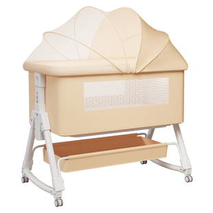 婴儿床宝宝床可移动便携式摇篮床可折叠多功能bb床新生儿拼接大床