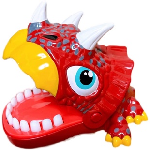 咬手指小鳄鱼儿童恐龙整蛊玩具男孩按牙齿大鲨鱼咬人嘴巴拔牙咬手