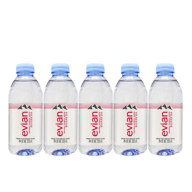 evian法国进口330ml饮用矿泉水