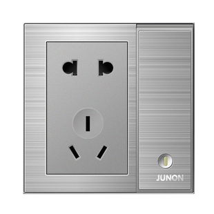 俊朗开关插座正品 官网P系列拉丝灰插座面板多孔开关面板家用套餐