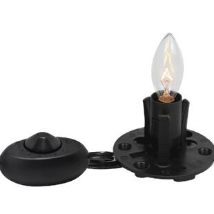 盐灯配件灯线底座可调光安全专利开关 E14盐灯电源线买就送灯泡