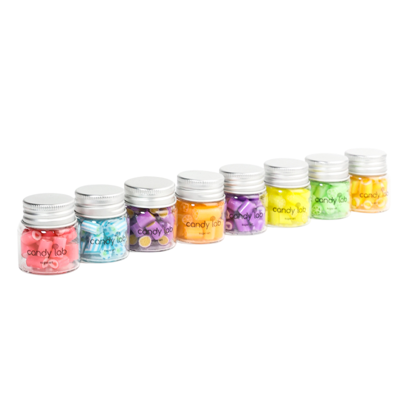 candylab手工切片混合水果糖硬糖创意迷你瓶装宝宝满月婚庆伴手礼