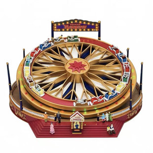 美国Mr.Christmas游乐场旋转飞车音乐盒摆件儿童生日礼物