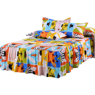 纯棉单件儿童床裙式床单1.2m米卡通男孩女孩床裙小儿推拿床罩定做