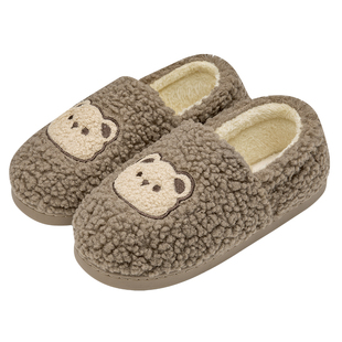 男士棉拖鞋冬季包跟2026新款居家居室内保暖可爱毛绒棉鞋女款冬天