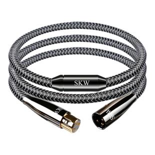 SKW发烧单晶铜镀银AES数字平衡线110欧姆XLR卡侬前后级数播功放线