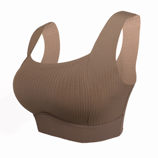 无痕内衣女小胸聚拢美背聚拢防走光运动背心夏乳胶胸垫一体文胸罩