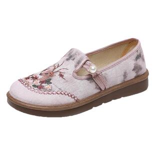 正牌女款老北京布鞋女鞋官方旗舰店正品2026新款一脚蹬女士软底鞋