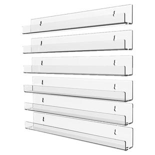 壁挂式展示架书架亚克力透明收纳架U型置物架墙上挂式少儿书架