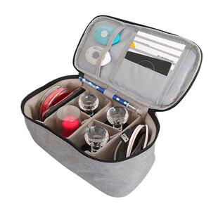 印章收纳包便携式手提公张印章收纳盒多功能家用资料证件卡整理袋大容量多格印鉴盒公司办公印章箱带锁收纳