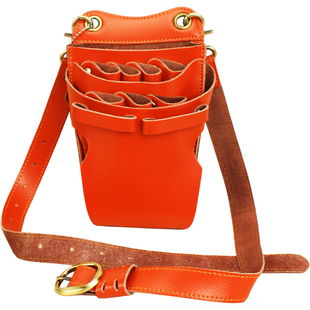 发型师剪刀包真皮美发腰包牛皮美发工具包斜挎时尚潮流宠物剪发包