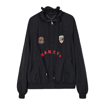 NancyCavally运动机能风刺绣外套
