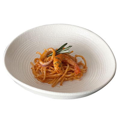 简约轻奢线圈纯色陶瓷意面牛排盘