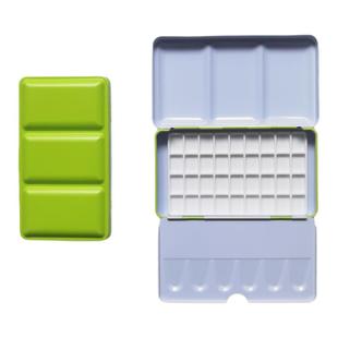 水彩分装格 固体水彩分装盒 水彩颜料空铁盒分装格子中号小号平底