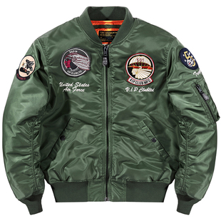 VIP冬季ma1飞行员夹克棉服男加厚美式复古工装外套刺绣棉衣棒球服