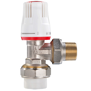 鲁本斯 PPR温控阀暖气片家用水暖散热器片铝塑管调温式阀门直角阀