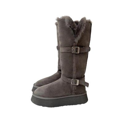 厚底增高加绒加厚长筒保暖雪地靴