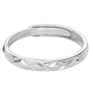 925银戒指女简约几何菱形设计时尚百搭气质冷淡风中食指戒子中性