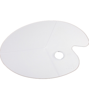 马利调色盘美术生专用大号椭圆调色板梅花画盘木质水彩水粉丙烯油画调色纸本一次性儿童小学生颜料板碟小号