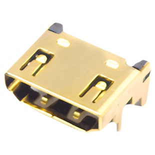 HDMI高清连接器公头夹板式母座普通镀金19P1.6夹板公头HDMI插头