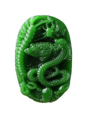 和田玉碧玉五毒手把件