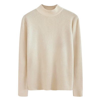 大码胖mm半高领针织打底衫女秋冬