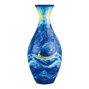 3d立体青花瓷儿童花瓶拼图积木玩具3到6岁以上12女孩益智2025新款