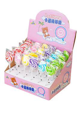 泉旺彩虹波板糖高颜值棒棒糖批发