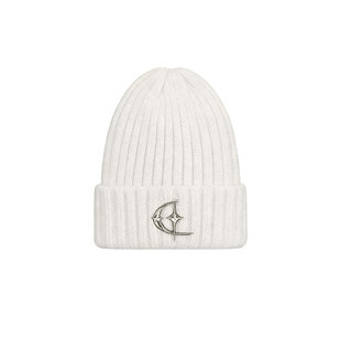 QUARTER IN NIGHT 金属星月logo针织帽冷帽 美式复古休闲街头潮流