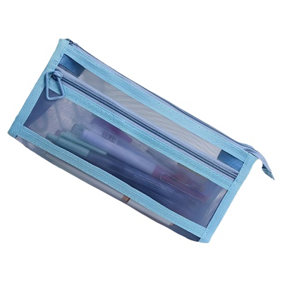 双层立体透明网纱笔袋