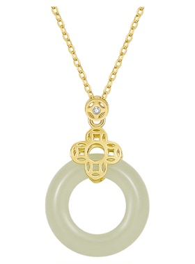 JAY古法平安扣项链和田玉吊坠