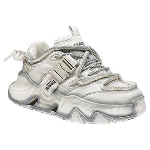 马克华菲男鞋2026新款冬季透气网面运动鞋男款厚底增高老爹鞋子男