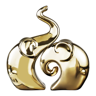 吉象如意陶瓷摆件家居客厅创意桌面酒柜装饰品摆件结婚礼物摆设