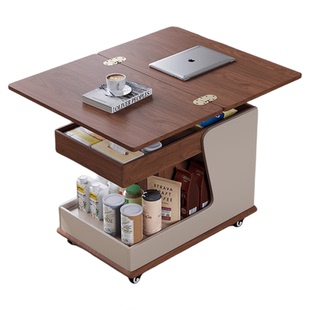 客厅家用沙发边几柜可升降折叠移动推车小户型阳台茶几桌2025新款