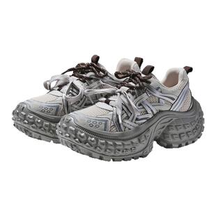 St&Sat/星期六春秋厚底增高老爹鞋系带运动休闲单鞋女SSC3112CGD