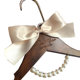 【茬刻定制】婚礼衣架定制名字 wedding hanger 礼服伴娘衣撑定制