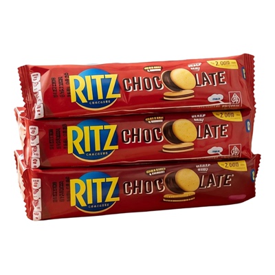 Ritz利是进口夹心饼朱古力味324g办公休闲下午茶零食点心独立包装