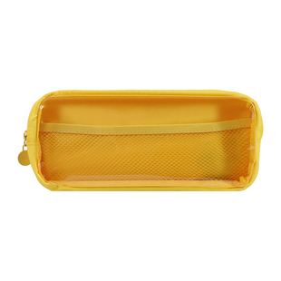 中华好学生糖果色透明网纱笔袋双层大容量学生专用纯色文具袋铅笔袋高颜值小学生男孩女孩ins风痛包简约风