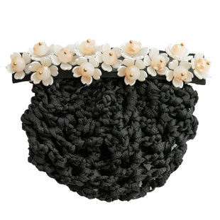 头花女 珍珠发夹空姐护士银行盘发酒店餐厅工作人员发网网兜发饰