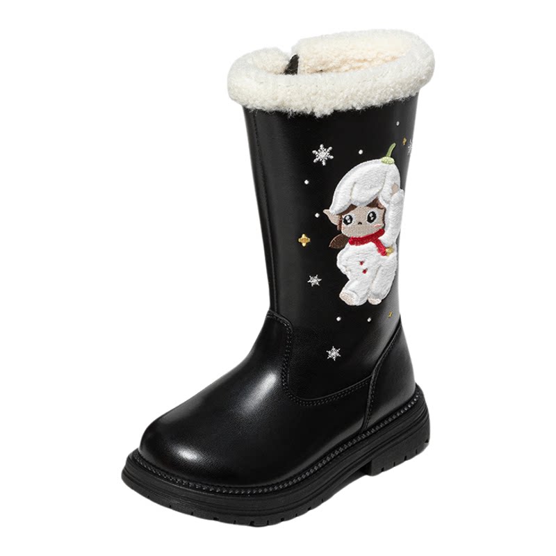 斯纳菲儿童长筒靴女童雪地靴